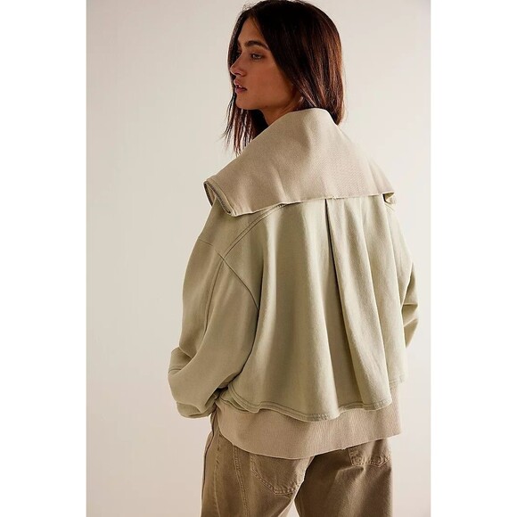 Free People We The Free Addison Jacket Top Ribbed Oversize Slouchy S New 284408 - Picture 4 of 9